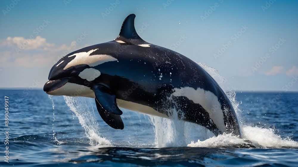 Fototapeta premium dolphin jumping in water