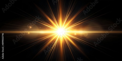light flare special effect in dark black Creative AI