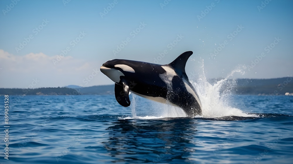 Fototapeta premium dolphin jumping out of water