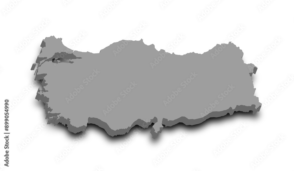 3d Map of Turkey with color. Türkiye country map 3d Map of Turkey with color. Türkiye country map