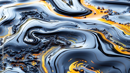 Patterns of oil separation in water, petroleum, visual abstraction