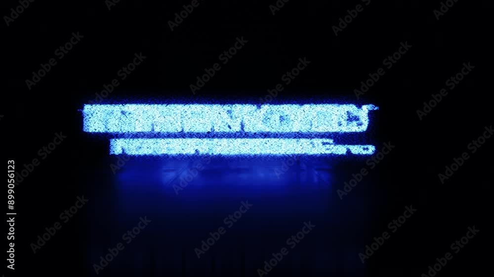 Animation text of Thank You For Watching glitch blue neon text effect ...