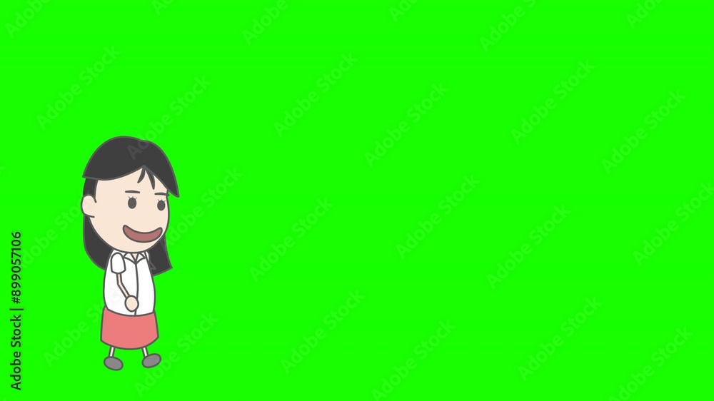 looping animated video of girls in uniforms walking looping animated video of girls in uniforms walking