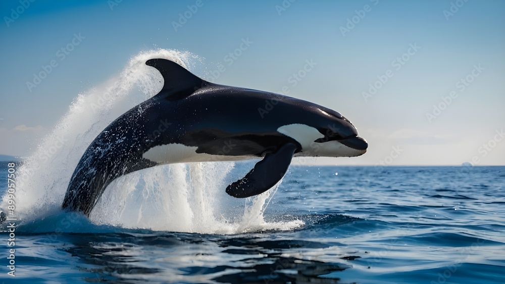 Fototapeta premium dolphin jumping out of water