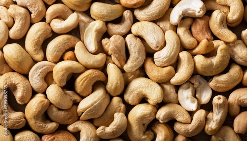 カシューナッツの背景画像（Background image of cashew nuts.） 