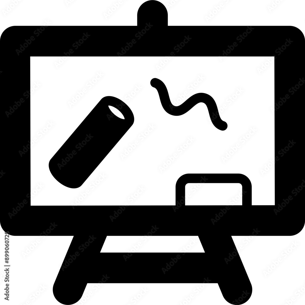 Chalkboard Glyph Icon Design Vector Chalkboard Glyph Icon Design Vector