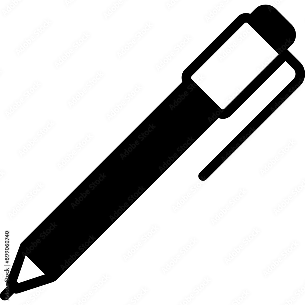 Mechanical Pencil Glyph Icon Design Vector Mechanical Pencil Glyph Icon Design Vector