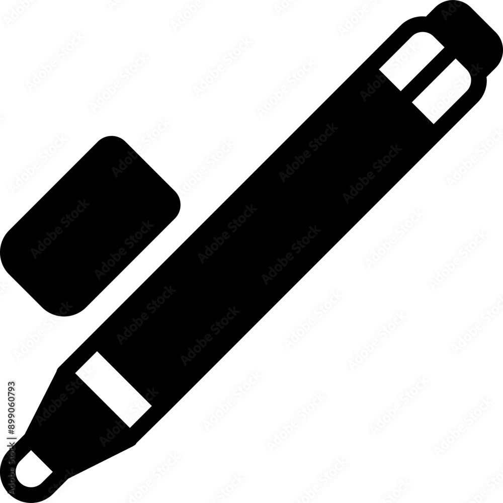 Whiteboard Marker Glyph Icon Design Vector Whiteboard Marker Glyph Icon Design Vector