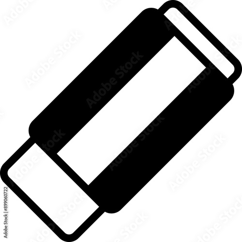 Eraser Glyph Icon Design Vector