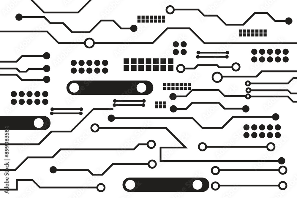 Circuit board background vector illustration. 