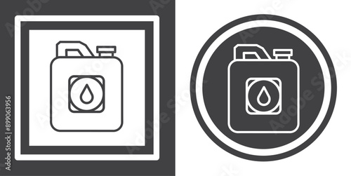 Free Download Vector. Oil bottle symbol. Black and white icon symbol design in flat. - GFXLoad
