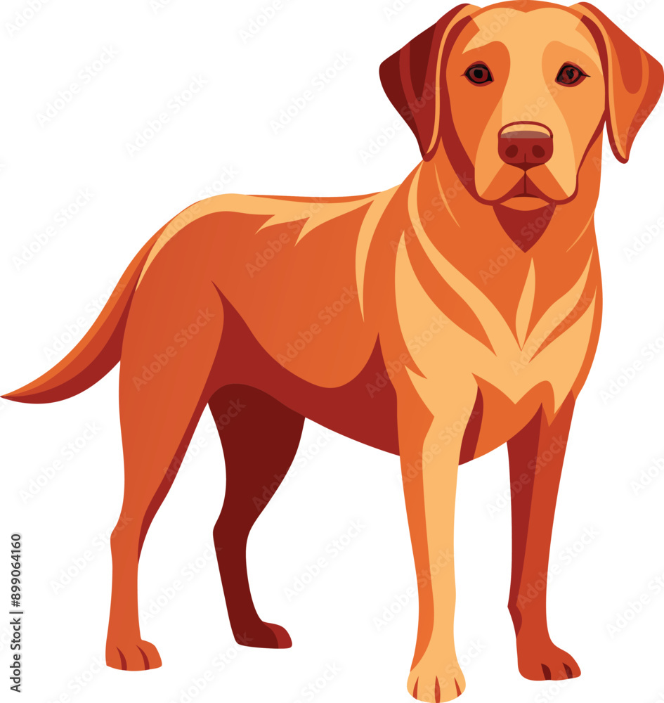 Labrador Retriever Dog vector style,Clipart , Illustration with white background Labrador Retriever Dog vector style,Clipart , Illustration with white background