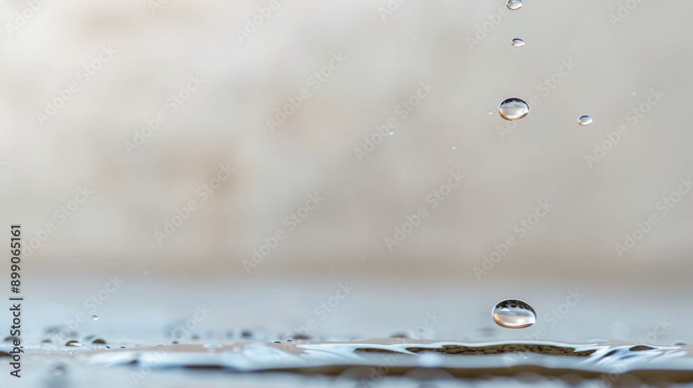 Water droplets dripping from a cracked ceiling onto a damp wall, capturing the moment of impact with a subtle splash and ripples Water droplets dripping from a cracked ceiling onto a damp wall, capturing the moment of impact with a subtle splash and ripples