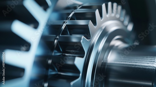 Close-up of a mechanical component, focusing on the precision and complexity of its design, capturing the essence of modern engineering photo