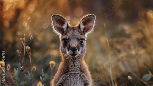 Photo of baby kangaroo, wild photography