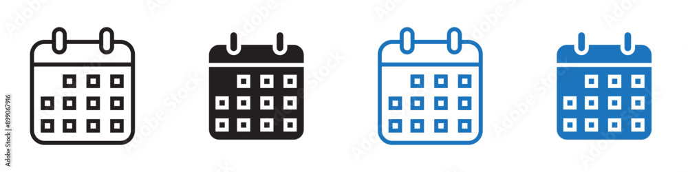 Calendar icon vector icon mark set symbol for web application Calendar icon vector icon mark set symbol for web application