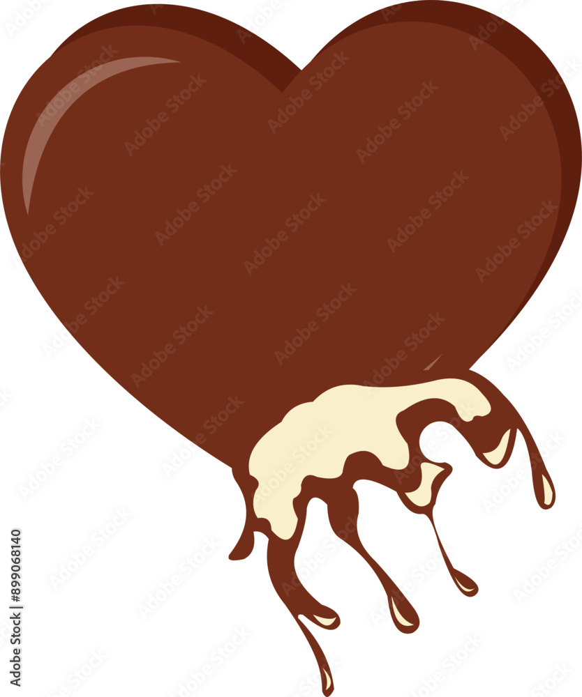 Obraz premium Chocolate Heart Illustration