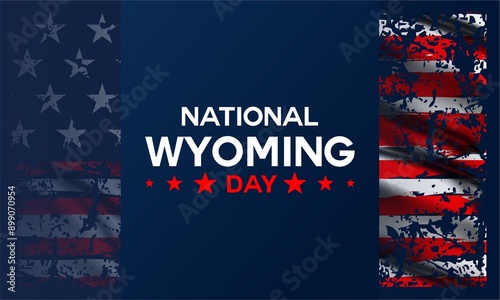 National wyoming day text design illustrations photo