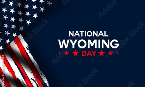 National wyoming day text design illustrations photo