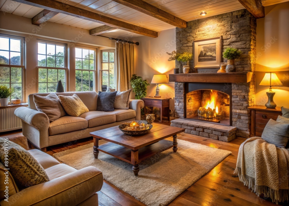 Warm and inviting wood burning stove crackles in a cozy living room setting, surrounded by plush furniture and soft lighting, evoking a sense of comfort. Warm and inviting wood burning stove crackles in a cozy living room setting, surrounded by plush furniture and soft lighting, evoking a sense of comfort.