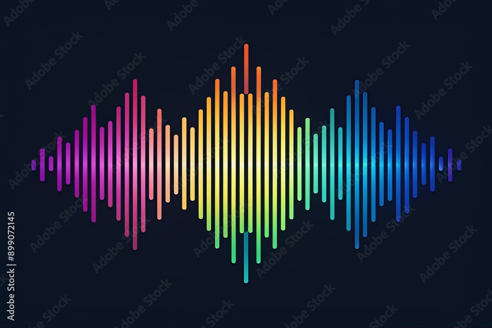 Stylish hand-drawn soundwave icon for music podcast radio featuring colorful frequency waveform art in modern vector illustration with sleek curves and dynamic lines. Stylish hand-drawn soundwave icon for music podcast radio featuring colorful frequency waveform art in modern vector illustration with sleek curves and dynamic lines.