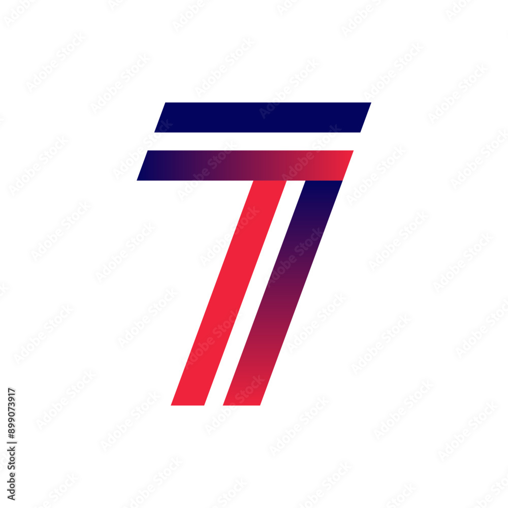 Obraz premium Monogram 7. Number 7. Number 7 design logo. Monogram letter mark 7 logo design. Monogram design vector logo. Monogram number 7 logo design. Simple number 7 monogram. Monogram 7 design logo.
