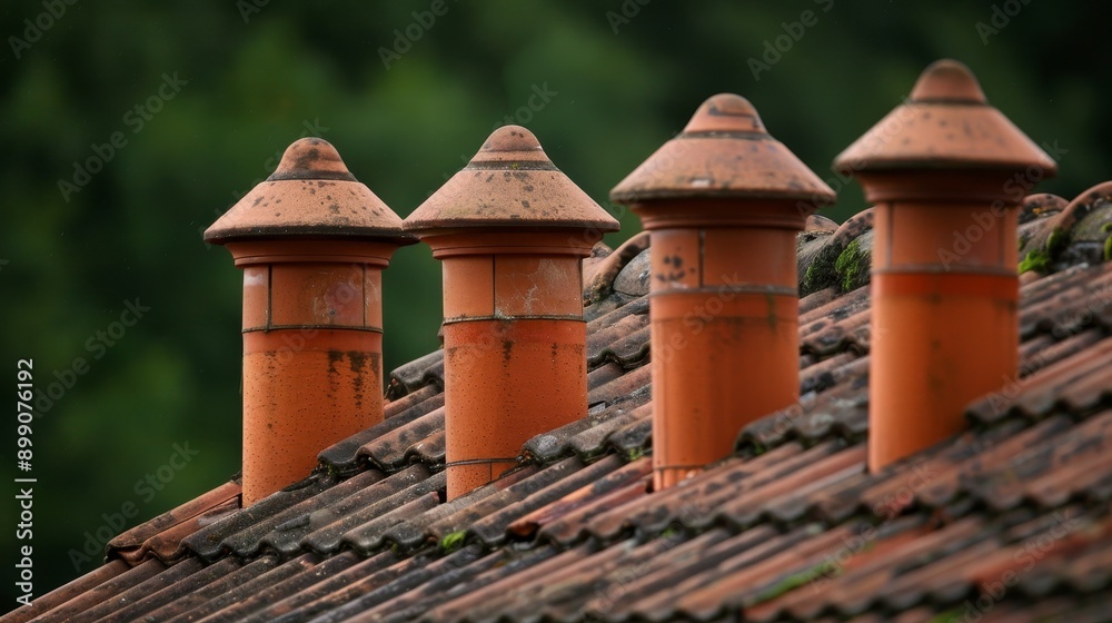 Examine flashing around chimneys and vents for gaps--style raw Examine flashing around chimneys and vents for gaps--style raw