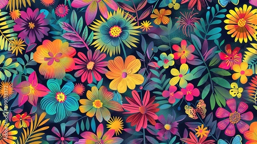 Summer pattern wallpaper © pixelwallpaper