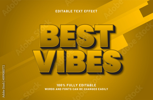 best vibes editable text effect in simple and modern text style