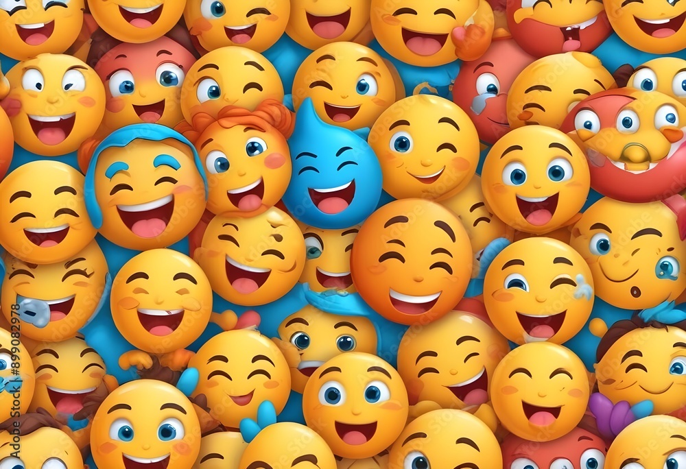 Set of smiles. set of smile emojis with different color and expressions and different styles including smile laughing ,shouting,smiling with fun.
Set of smiles. set of smile emojis with different color and expressions and different styles including smile laughing ,shouting,smiling with fun.