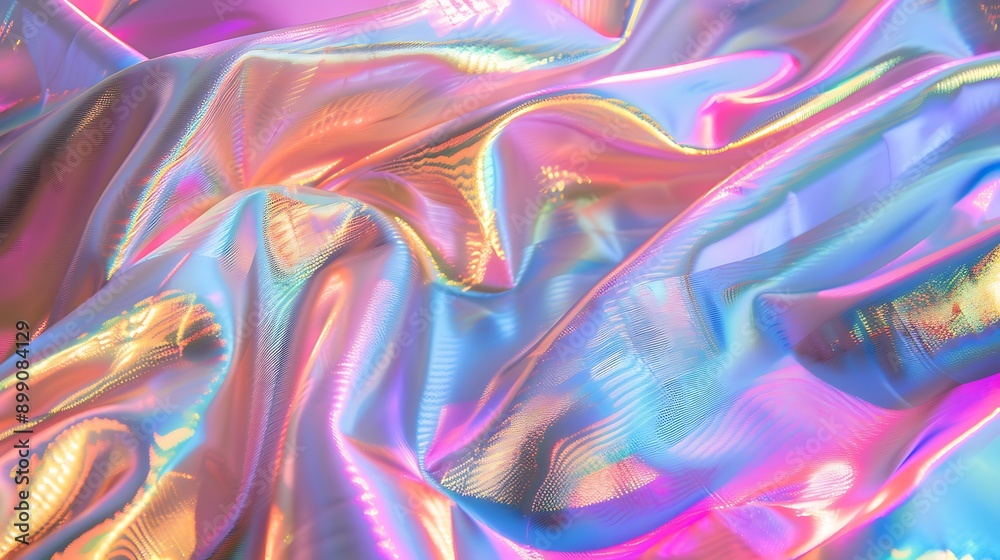 Abstract Iridescent Holographic Fabric Texture Abstract Iridescent Holographic Fabric Texture