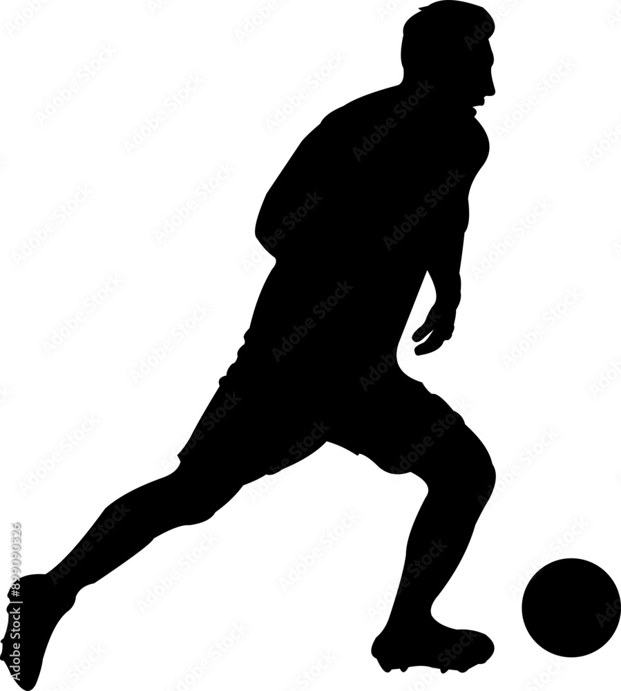 Obraz premium Soccer Player Silhouette