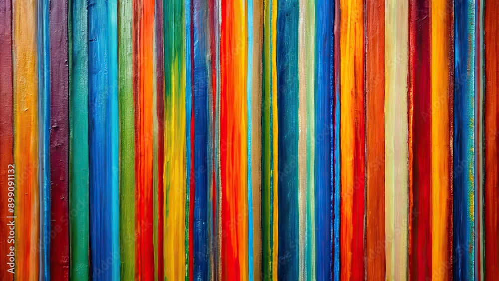 Close-up of abstract oil painting with vertical stripes in various colors, abstract, oil painting, close-up Close-up of abstract oil painting with vertical stripes in various colors, abstract, oil painting, close-up