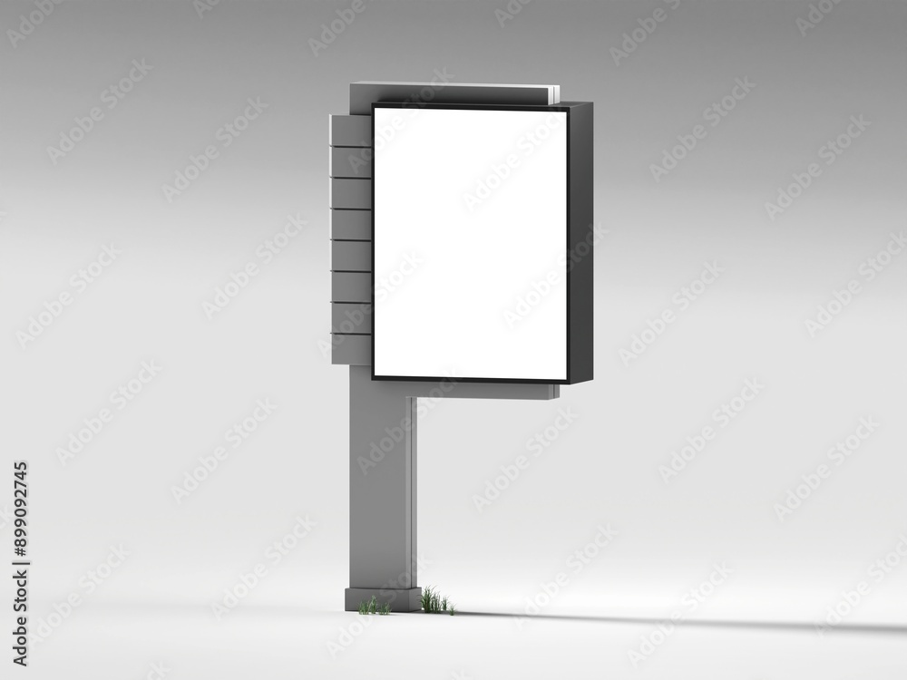 blank billboard on a white background template mockup blank billboard on a white background template mockup