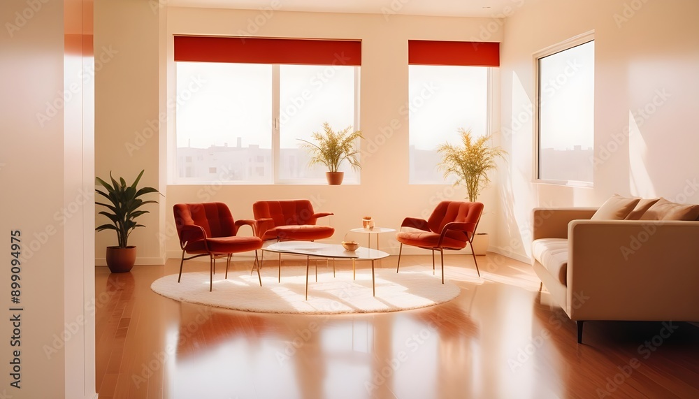 Fototapeta premium Photo interior modern design room 3d illustration