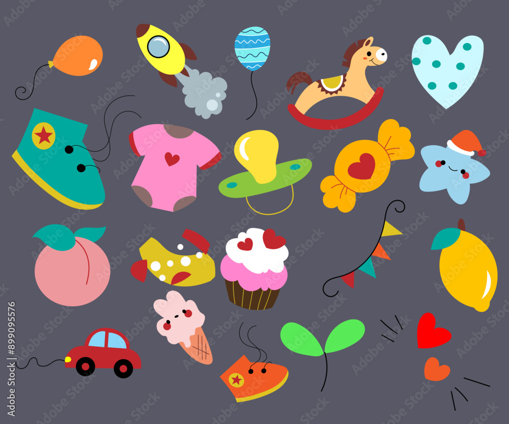 Set of baby toys item Set of baby toys item