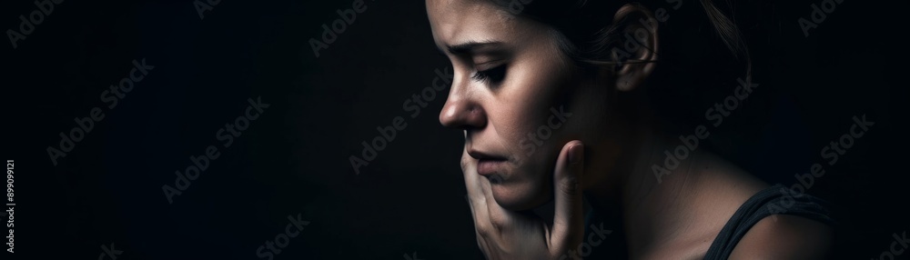 Portrait of a Woman with a Sad Expression