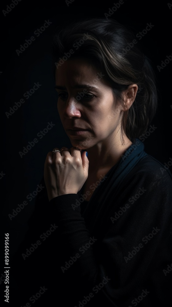 Portrait of a Woman with a Thoughtful Expression Portrait of a Woman with a Thoughtful Expression