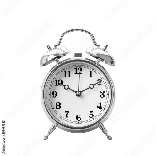 Alarm Clock side view full length isolate on transparency background