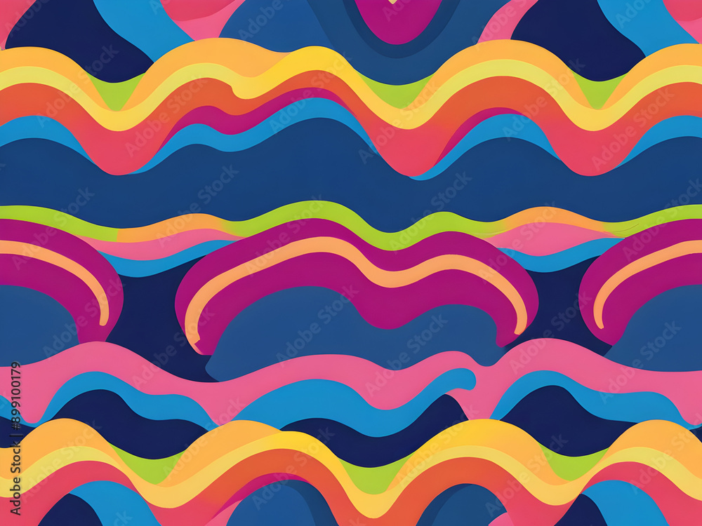 seamless pattern with colorful waves,Ai generated seamless pattern with colorful waves,Ai generated