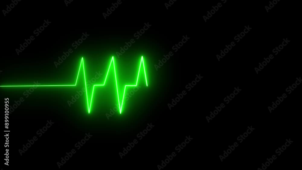 Abstract heartbeat and pulse rate signal icon animation. Abstract heartbeat and pulse rate signal icon animation.