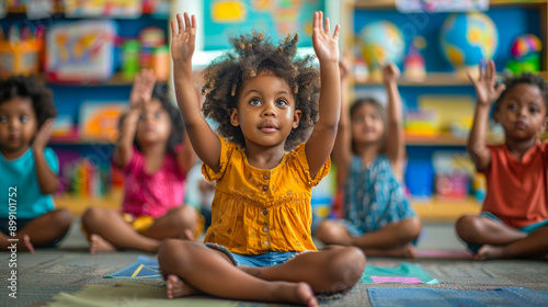 Children Participating in Classroom Activity
