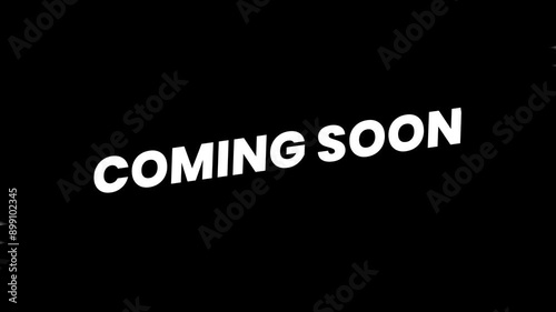 animated text coming soon typography design, Sales shopping social media background 4k video animation