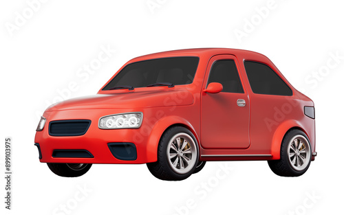 Realistic 3D style automobile car, 3d rendering.
