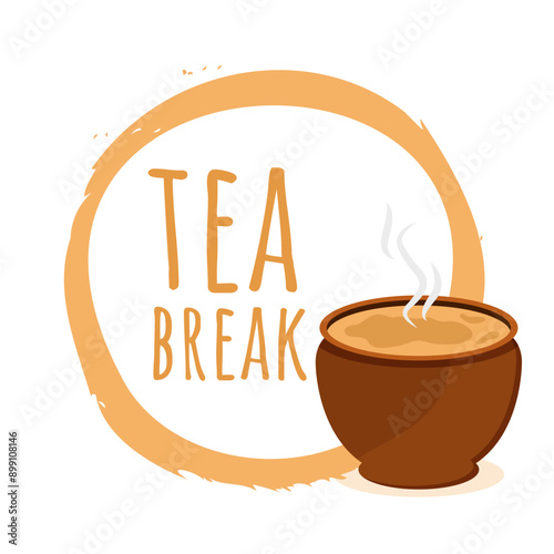 modern tea or chai break background for advertisement