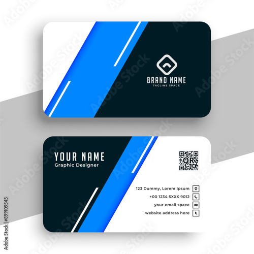 geometric style corporate visiting card layout for business promotion