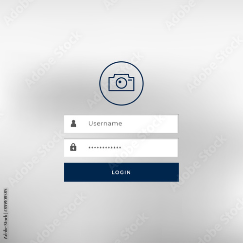 modern web login form template for social profile access