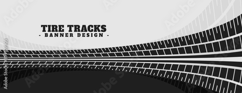 eye catching dirty tire track pattern grunge texture banner