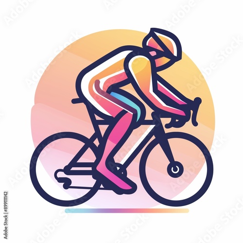 Modern Cycling Icon for International Events