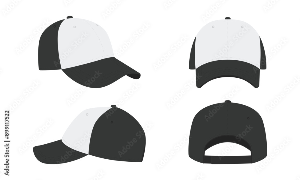 Set of hat mockup in various angle Set of hat mockup in various angle